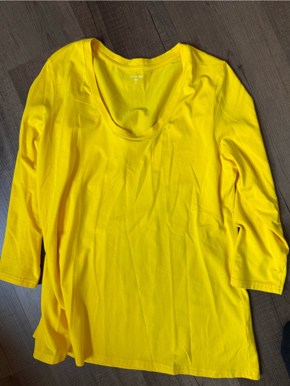 Garnet Hill Yellow Long Sleeve Tee